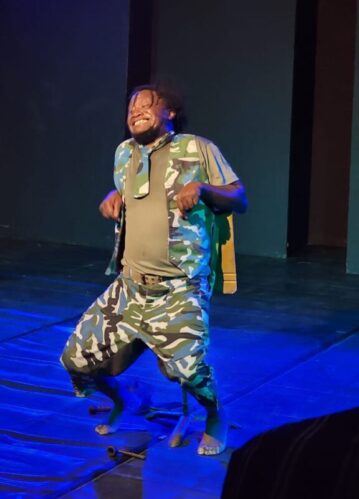 (SOTAA) is Mwezi Arts' 65 minute intense astounding physical monologue, an adaptation of Franz KAFKA'S "Ein bericht fur eine akademie" authored in 1917 as a short story. It is a brilliantly crafted theatre piece that invites us on a captivating journey into human identity, Red Peter tables issues of dominance, isolation - how one can track their path to freedom, to association and what defines humans?